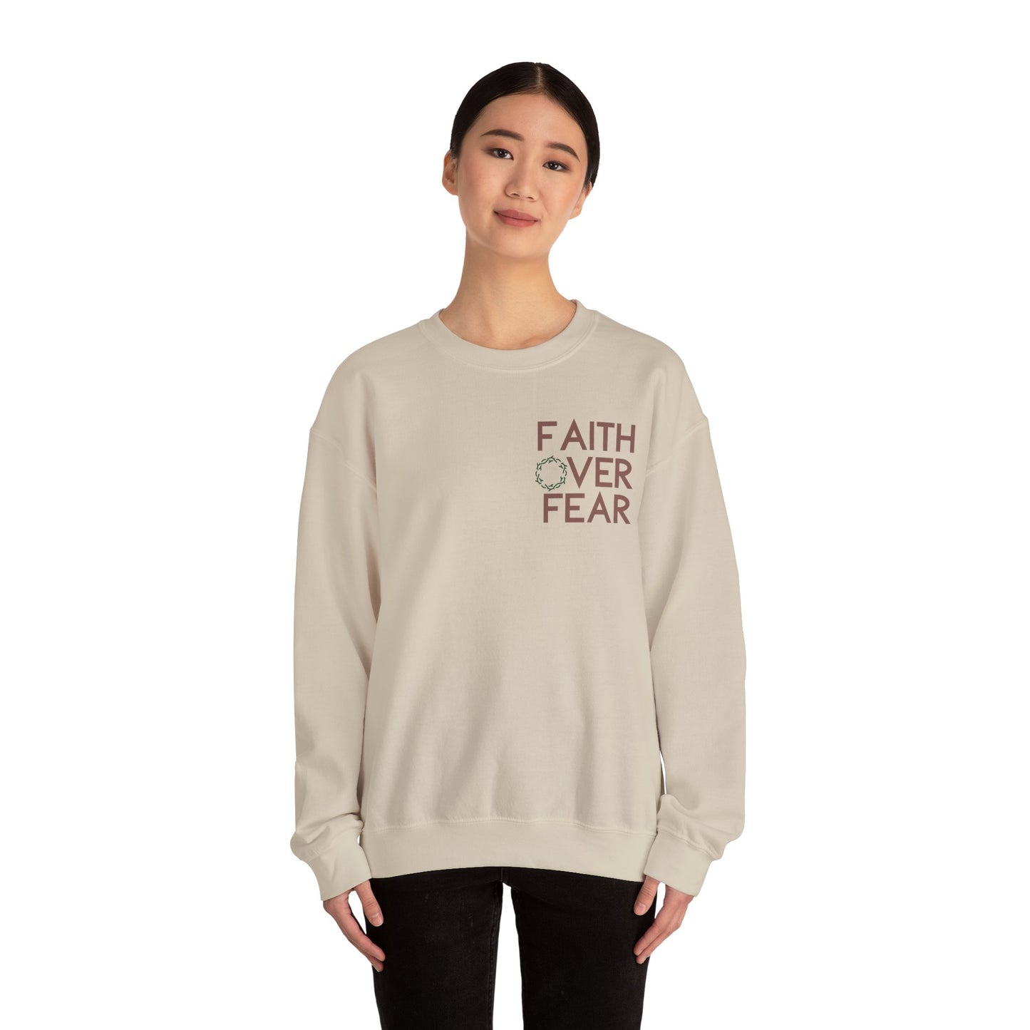 Faith over fear - Unisex Heavy Blend™ Crewneck Sweatshirt