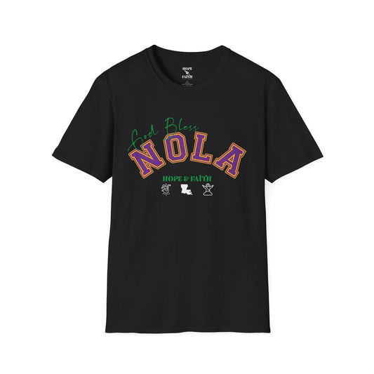 God Bless NOLA - Unisex Softstyle T-Shirt