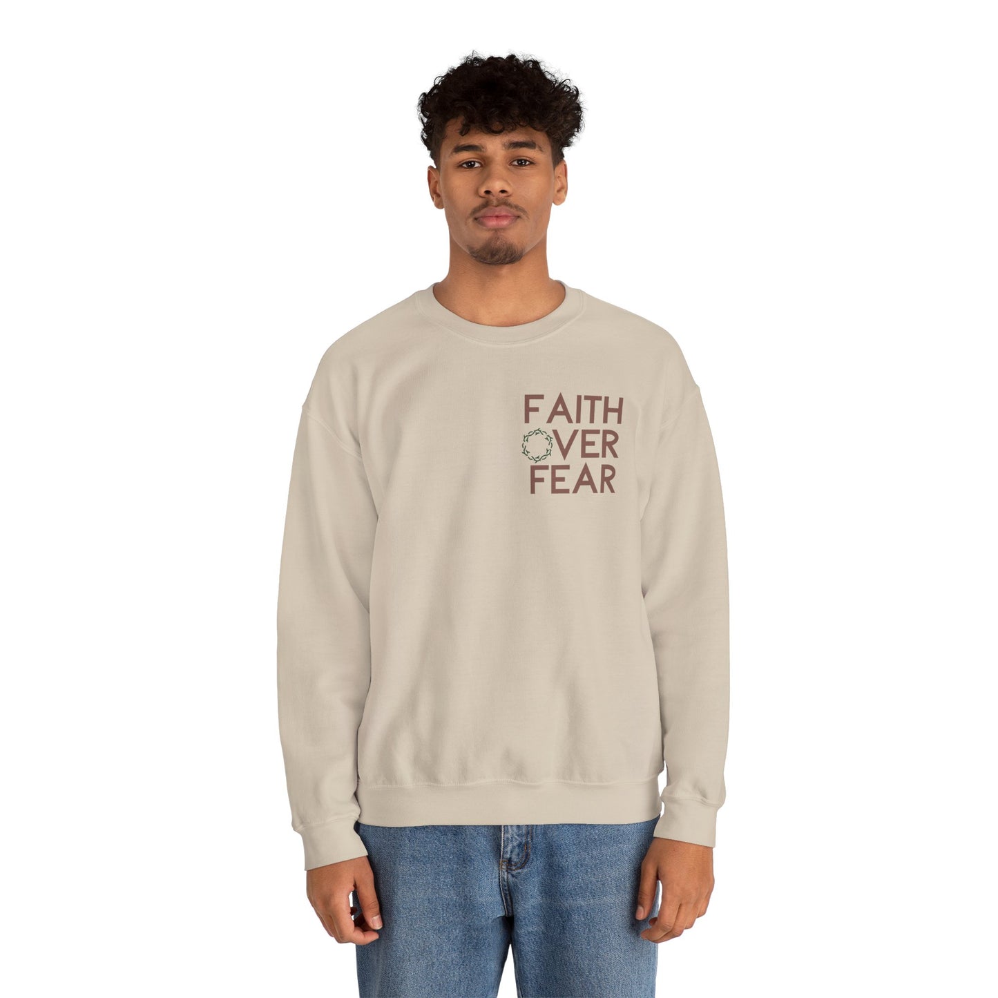 Faith over fear - Unisex Heavy Blend™ Crewneck Sweatshirt