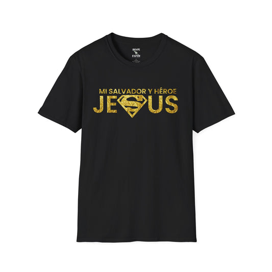 Jesús Salvador y héroe - Camiseta Softstyle unisex 