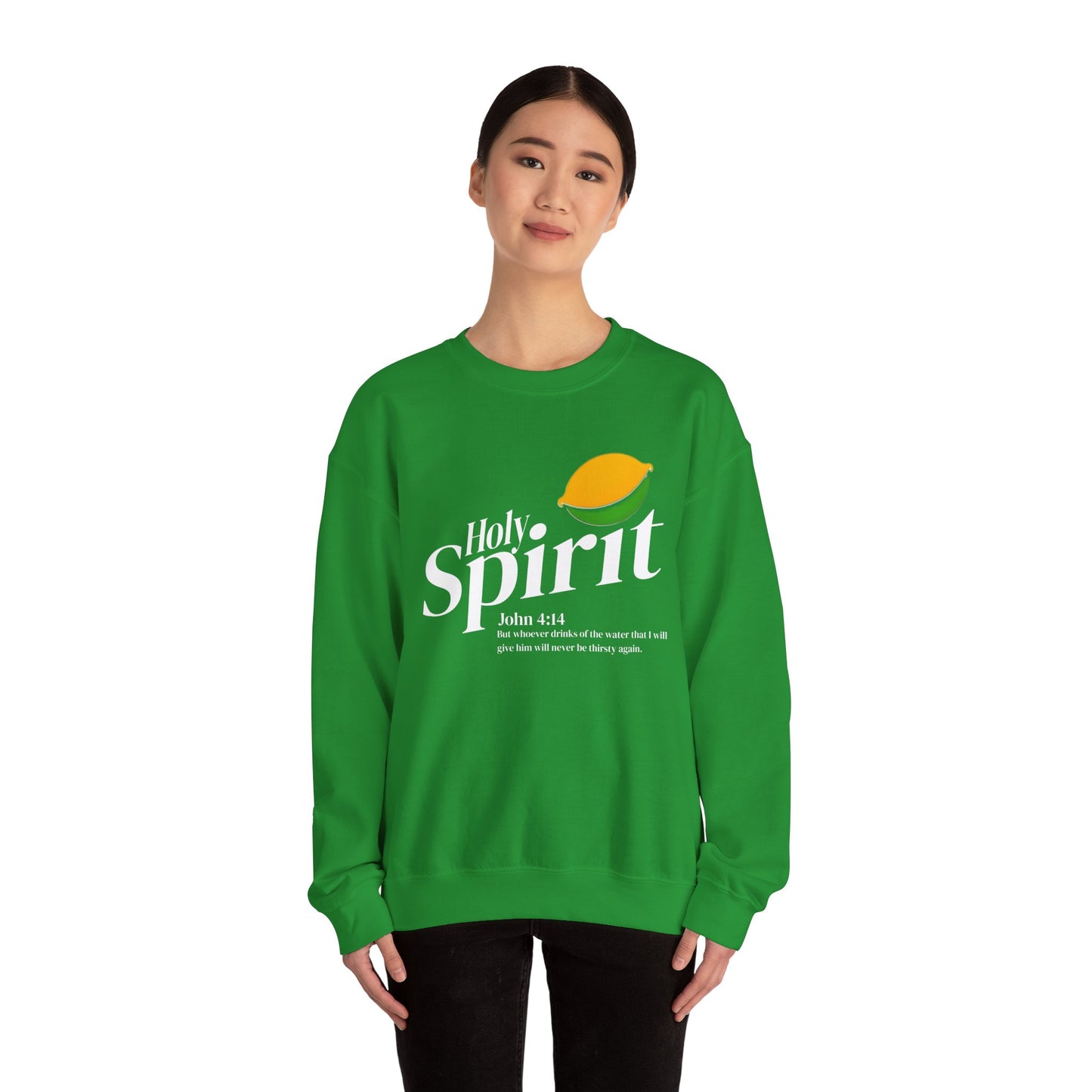 Sudadera unisex de cuello redondo de mezcla pesada Holy Spirit 