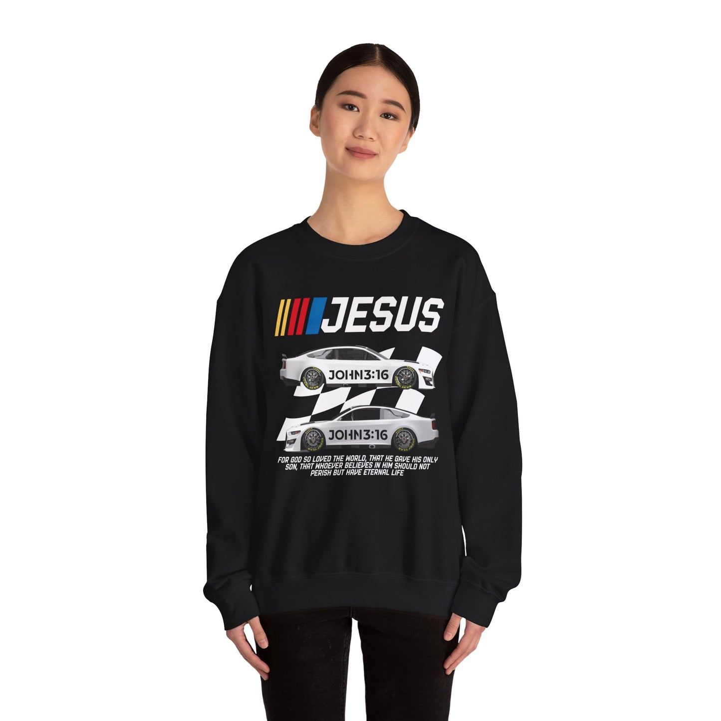 Jesús Juan 3:16 - Sudadera unisex de cuello redondo Heavy Blend™ 