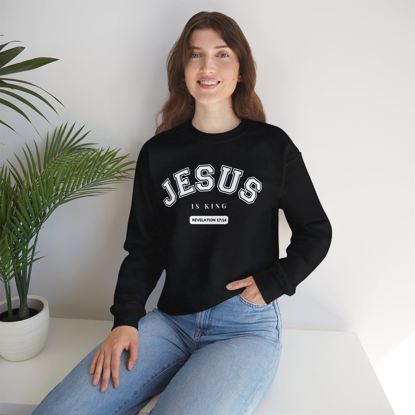 JESUS IS KING -Inspired Unisex Crewneck Sweatshirt | JESUS IS KING | Revelation 3174