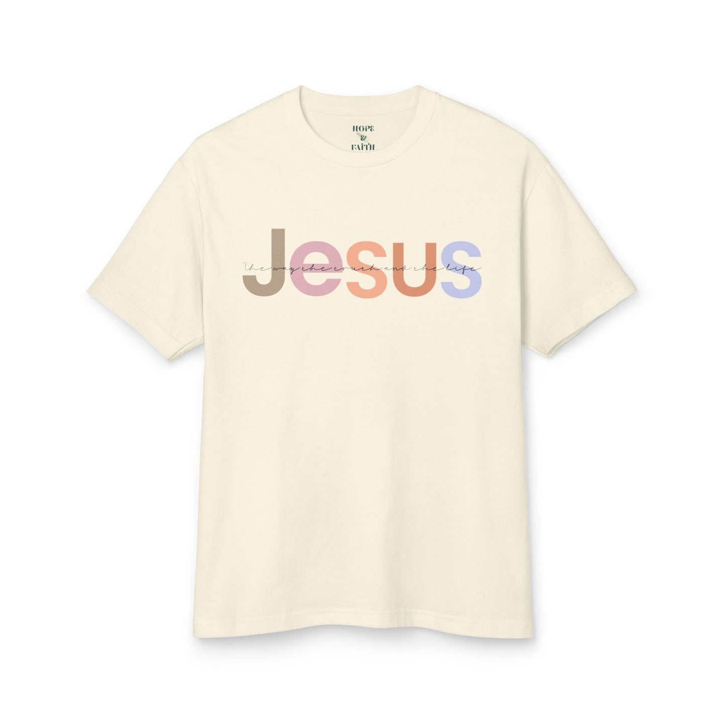 Jesus - Faith-Inspired Unisex Heavyweight Tee - 'Jesus' Design