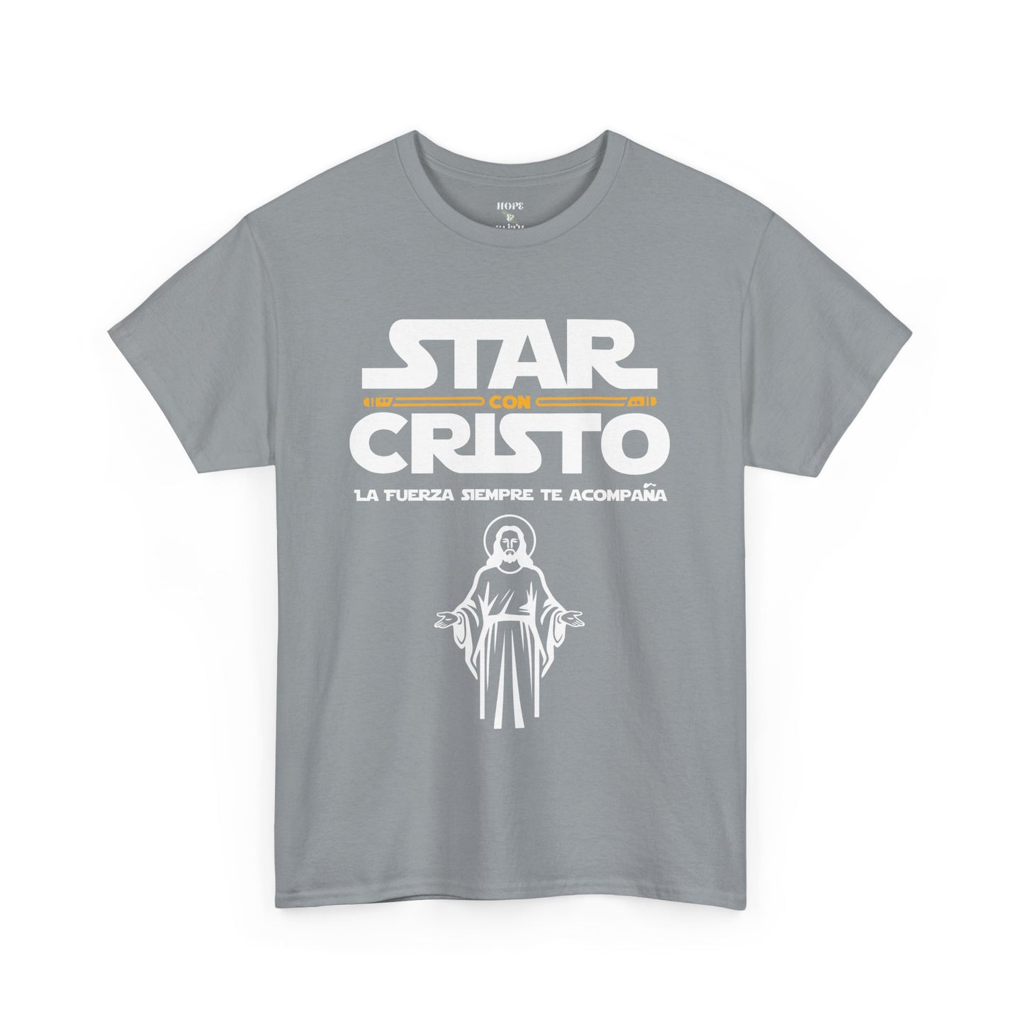 Camiseta unisex de algodón grueso Star con Cristo 