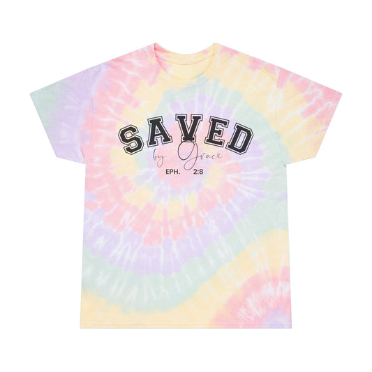 Salvado por gracia - Camiseta tie-dye, espiral 