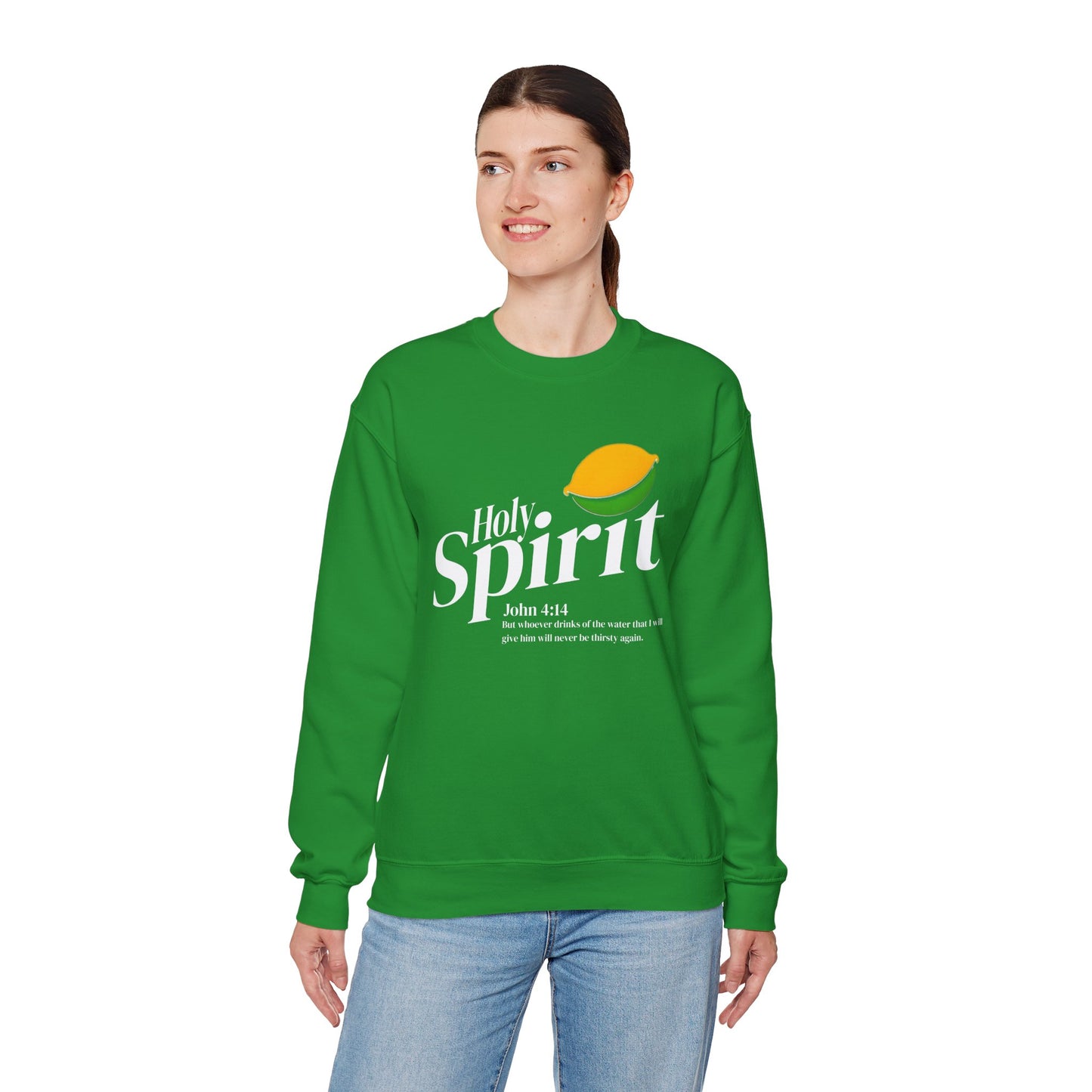 Sudadera unisex de cuello redondo de mezcla pesada Holy Spirit 