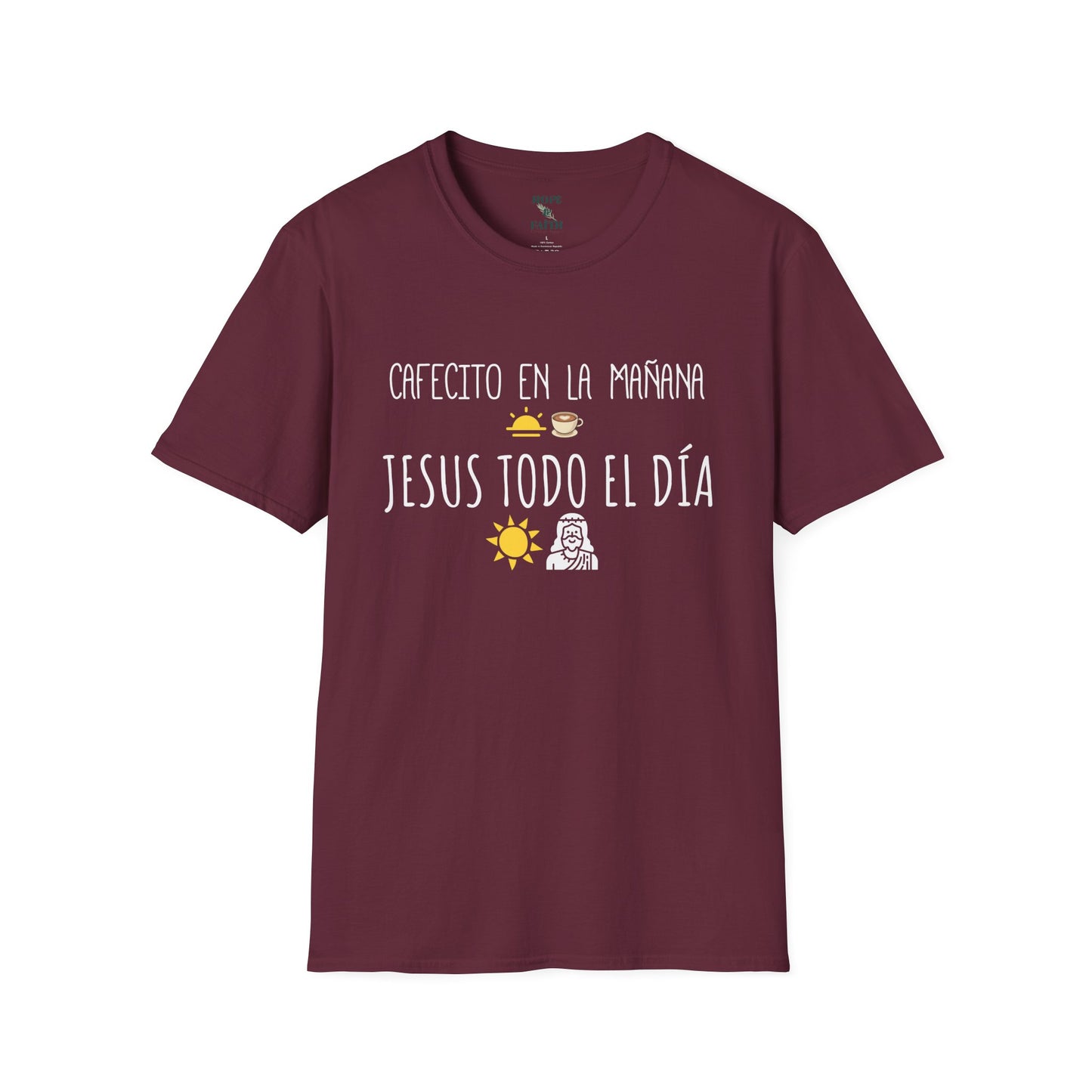 Cafecito y Jesus - Unisex Softstyle T-Shirt