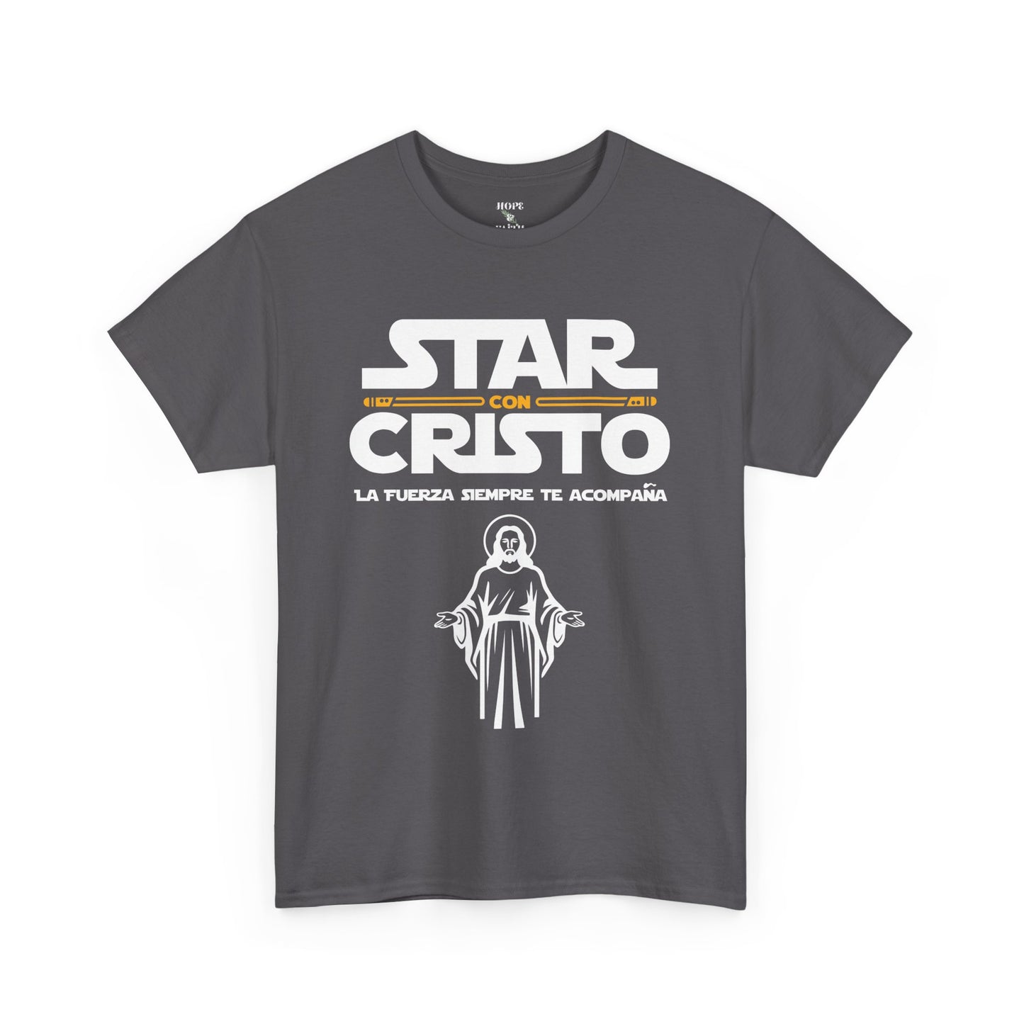 Camiseta unisex de algodón grueso Star con Cristo 