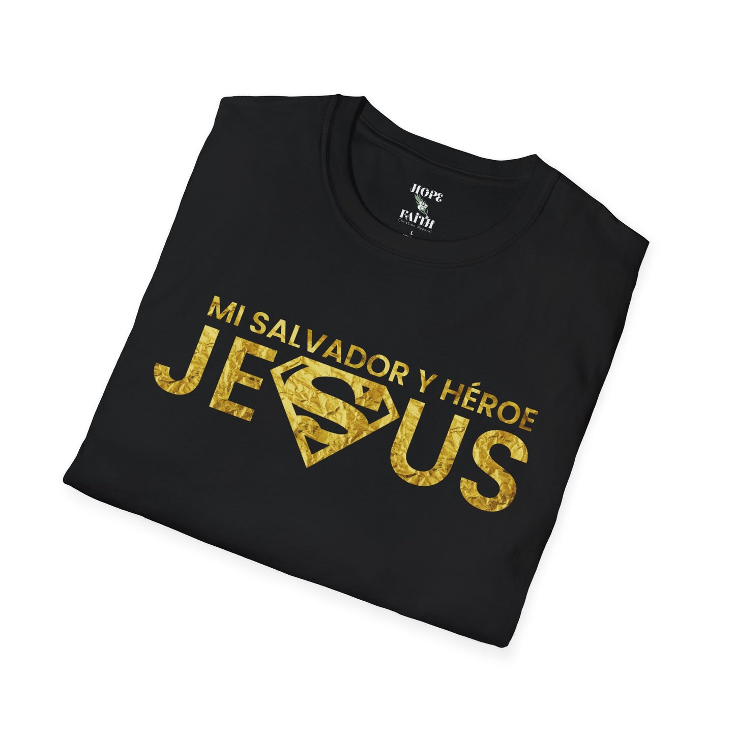 Jesús Salvador y héroe - Camiseta Softstyle unisex 